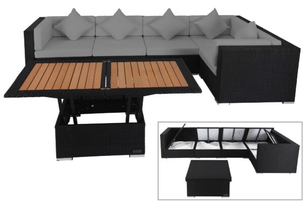 OUTFLEXX Gartenlounge Polyrattan