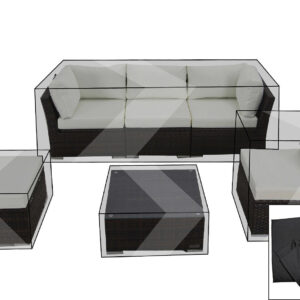 OUTFLEXX Premium Abdeckhauben Set für Lounge: 7759-BOX-B (3-teilig gestellt)