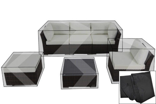 OUTFLEXX Premium Abdeckhauben Set für Lounge: 7759-BOX-B (3-teilig gestellt)