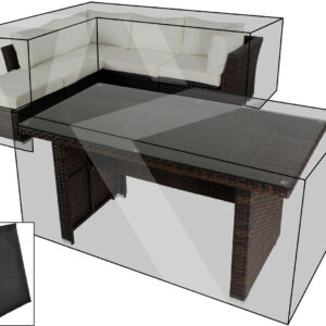 OUTFLEXX Premium Abdeckhauben Set für Lounge: 7759-BOX-C (gestellt als Ecklounge)