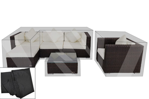 OUTFLEXX Premium Abdeckhauben Set für Lounge theBox-A/-D: 1077/ 1713/ 2523/ 16065