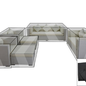 OUTFLEXX Premium Abdeckhauben Set für Lounge theBox-A/-D: 1599/ 1716/ 7173/ 16062