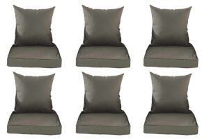 12er Set Kissenbezuege Stavanger eisengrau