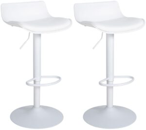 2er Set Barhocker Aveiro Kunstleder weiss
