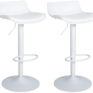 2er Set Barhocker Aveiro Kunstleder weiß