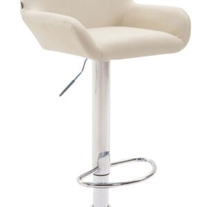 2er Set Barhocker Braga Kunstleder chrom creme