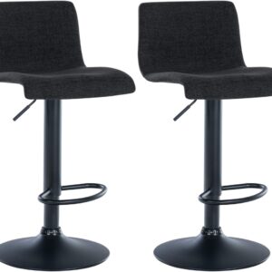 2er Set Barhocker Branford Stoff schwarz