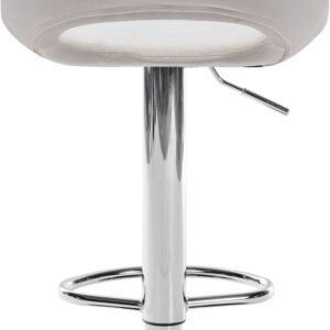 2er Set Barhocker Camden Samt chrom creme