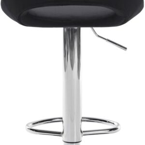 2er Set Barhocker Camden Samt chrom schwarz