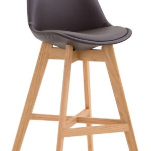 2er Set Barhocker Cannes Kunstleder natura braun