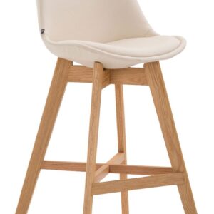 2er Set Barhocker Cannes Kunstleder natura creme