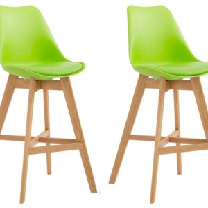 2er Set Barhocker Cannes Kunststoff natura grün