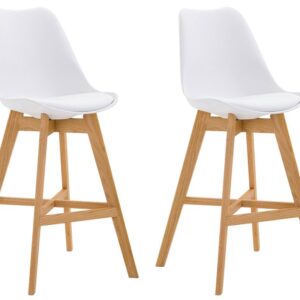 2er Set Barhocker Cannes Kunststoff natura weiß