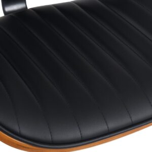 2er Set Barhocker Clawson Kunstleder chrom walnuss/schwarz