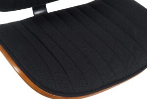 2er Set Barhocker Clawson Stoff schwarz walnussschwarz