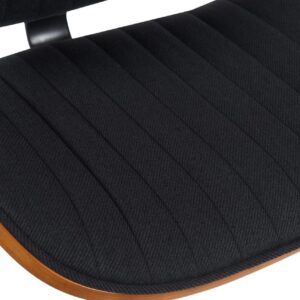 2er Set Barhocker Clawson Stoff schwarz walnuss/schwarz