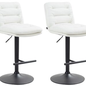 2er Set Barhocker Damar Kunstleder schwarz weiß