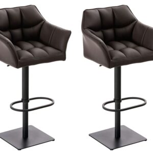 2er Set Barhocker Damaso Kunstleder schwarz braun