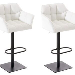 2er Set Barhocker Damaso Kunstleder schwarz weiß