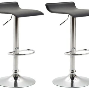 2er Set Barhocker Dyn V2 Kunstleder chrom schwarz