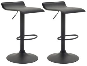 2er Set Barhocker Dyn V2 Kunstleder schwarz schwarz