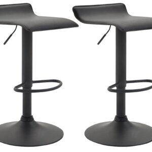 2er Set Barhocker Dyn V2 Kunstleder schwarz schwarz