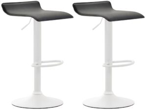 2er Set Barhocker Dyn V2 Kunstleder weiss schwarz