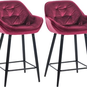 2er Set Barhocker Gibson 76 Samt lila