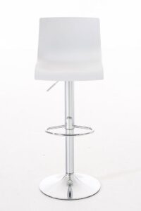 2er Set Barhocker Hoover Kunststoff chrom weiss