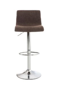 2er Set Barhocker Hoover Stoff chrom braun
