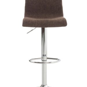 2er Set Barhocker Hoover Stoff chrom braun