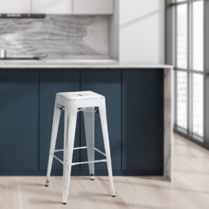 2er Set Barhocker Joshua antik weiß