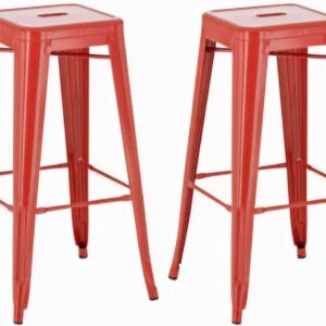2er Set Barhocker Joshua rot