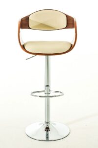 2er Set Barhocker Kingston C Kunstleder walnusscreme