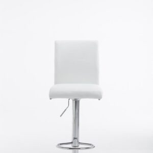 2er Set Barhocker Köln Kunstleder chrom weiß