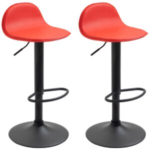 2er Set Barhocker Lana V2 schwarz rot