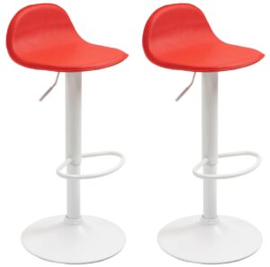 2er Set Barhocker Lana V2 weiss rot