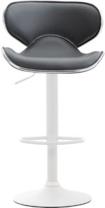 2er Set Barhocker Las Vegas V2 Kunstleder weiss grau