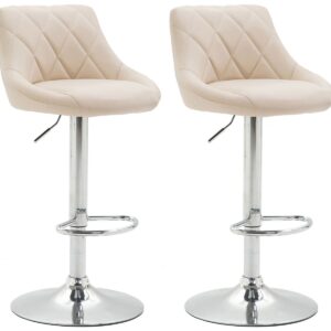 2er Set Barhocker Lazio Kunstleder creme