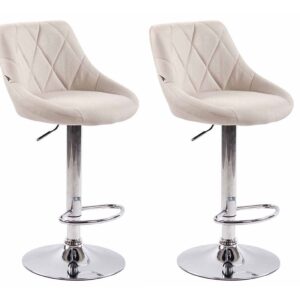 2er Set Barhocker Lazio Stoff C creme
