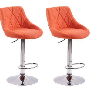 2er Set Barhocker Lazio Stoff orange