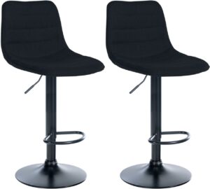 2er Set Barhocker Lex Stoff B schwarz