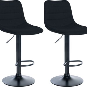 2er Set Barhocker Lex Stoff B schwarz