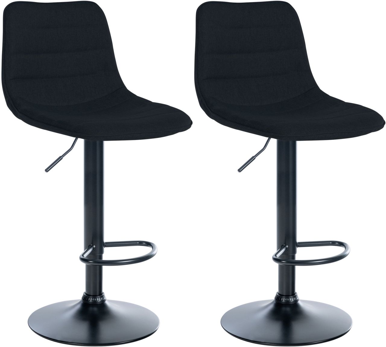 2er Set Barhocker Lex Stoff B schwarz 1 2er Set Barhocker Lex Stoff B schwarz