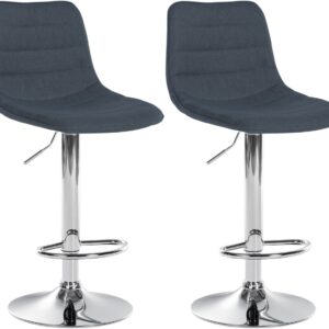 2er Set Barhocker Lex Stoff C dunkelgrau