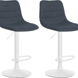 2er Set Barhocker Lex Stoff W dunkelgrau