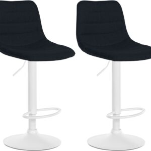 2er Set Barhocker Lex Stoff W schwarz