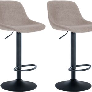 2er Set Barhocker Loft Stoff taupe