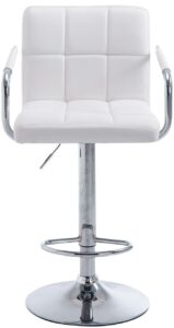 2er Set Barhocker Lucy V2 chrom weiss