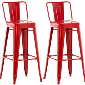 2er Set Barhocker Mason rot